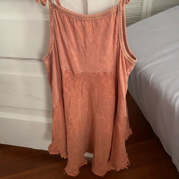 Altar’d State Burnt Orange Distressed Tank Small - Picture 3 of 5